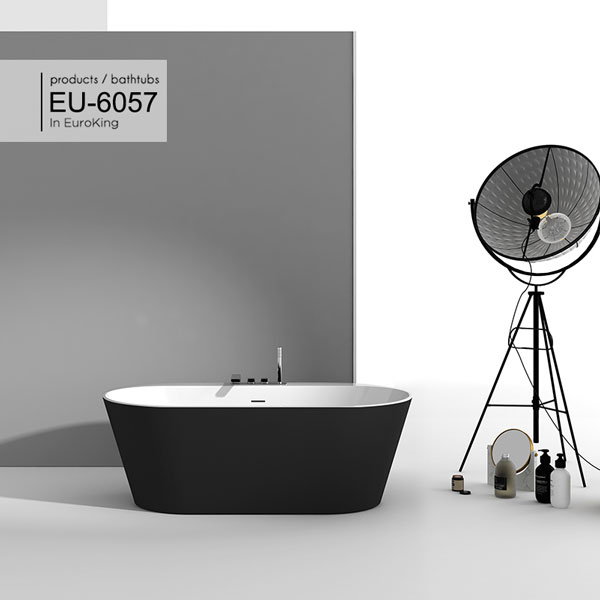 Bồn tắm Euroking EU–6057 màu đen đẹp sang trọng